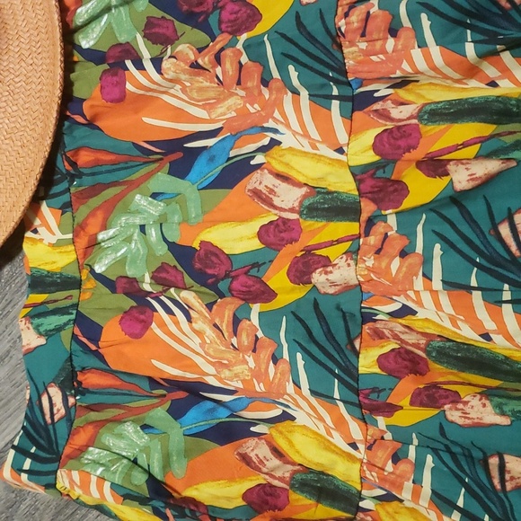 NWT'S ONE PRETTY TIME TROPICAL💐BOHEMIAN MAXI LENGTH PHEASANT SKIRT | SMALL - Picture 2 of 7